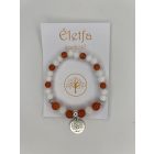 Életfa Karkötő Tejkvarc - Karneol