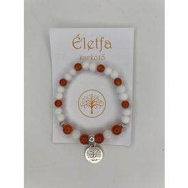 Életfa Karkötő Tejkvarc - Karneol