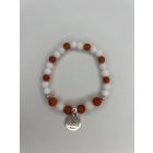 Életfa Karkötő Tejkvarc - Karneol