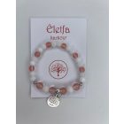 Életfa Karkötő Tejkvarc - Eperkvarc