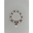 Életfa Karkötő Tejkvarc - Eperkvarc