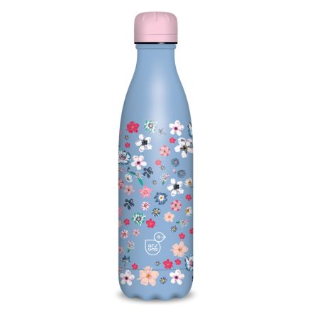 ARS UNA Duplafalú Fémkulacs Pearl Blossom Blue 500 ml Díszdobozzal