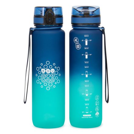 ARS UNA Matt Motivációs Kulacs 1000 ml Dark Sea