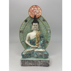 Buddha Szobor Meditáló Resina