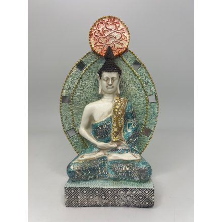 Buddha Szobor Meditáló Resina
