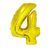 Fólia Lufi Óriás Szám "4" Arany