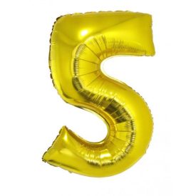 Fólia Lufi Óriás Szám "5" Arany