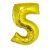 Fólia Lufi Óriás Szám "5" Arany