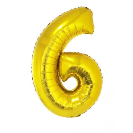 Fólia Lufi Óriás Szám "6" Arany