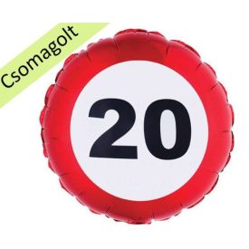 Metál Fólia Lufi "20" Behajtani Tilos