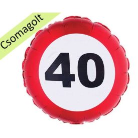 Metál Fólia Lufi "40" Behajtani Tilos