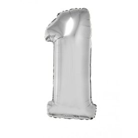 Fólia Lufi Óriás Szám "1" Ezüst