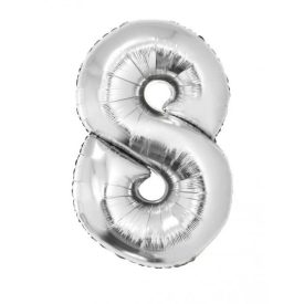 Fólia Lufi Óriás Szám "8" Ezüst