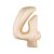 Fólia Lufi Óriás Szám "4" Rosegold