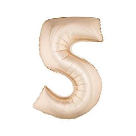 Fólia Lufi Óriás Szám "5" Rosegold