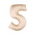 Fólia Lufi Óriás Szám "5" Rosegold