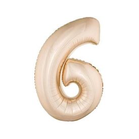 Fólia Lufi Óriás Szám "6" Rosegold