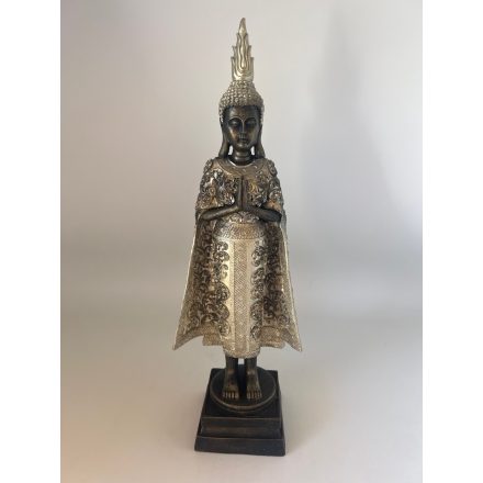 Álló Krém-Barna Buddha Szobor 45 cm