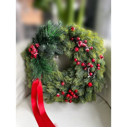 Piros Fenyőkoszorú 