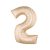 Fólia Lufi Óriás Szám "2" Rosegold